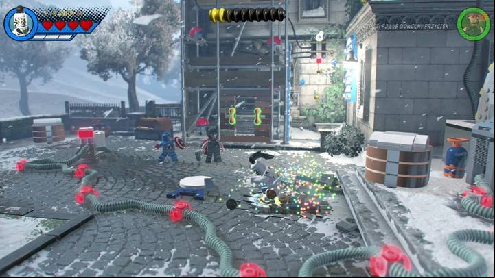 Star controlling White Tiger after the short cutscene and dig bricks in the place shown on the picture - Mission 18 - The Road to Knowhere | Walkthrough - Walkthrough - LEGO Marvel Super Heroes 2 Game Guide