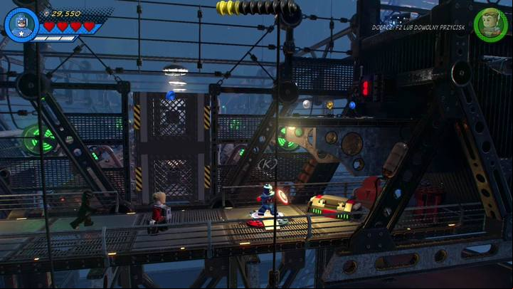 In order to reach the higher level, you need to use Captain America and boot Black Panther on the platform presented in the picture - Mission 5 - Hydra Hijinks | Walkthrough - Walkthrough - LEGO Marvel Super Heroes 2 Game Guide