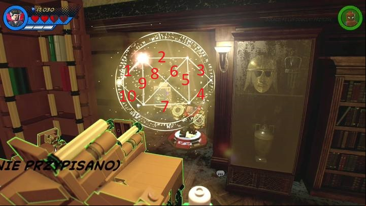 After that you must jump on the balcony above and approach the button located on the left - Mission 8 - Rune to Maneuver | Walkthrough - Walkthrough - LEGO Marvel Super Heroes 2 Game Guide
