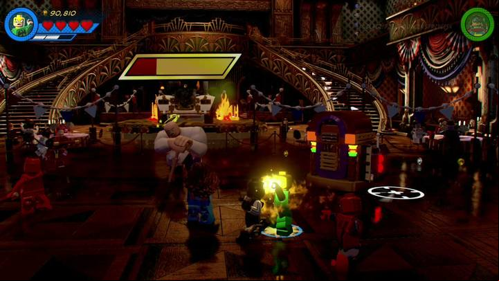 Keep hitting him until he becomes invulnerable to attacks - Mission 9 - Noir Night-Mayor | Walkthrough - Walkthrough - LEGO Marvel Super Heroes 2 Game Guide