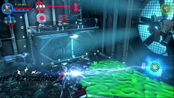 Reach the part of the location that is on the right - Mission 8 - Oscorp Escapade | Gwenpools missions (the pink bricks) - Gwenpools missions - LEGO Marvel Super Heroes 2 Game Guide