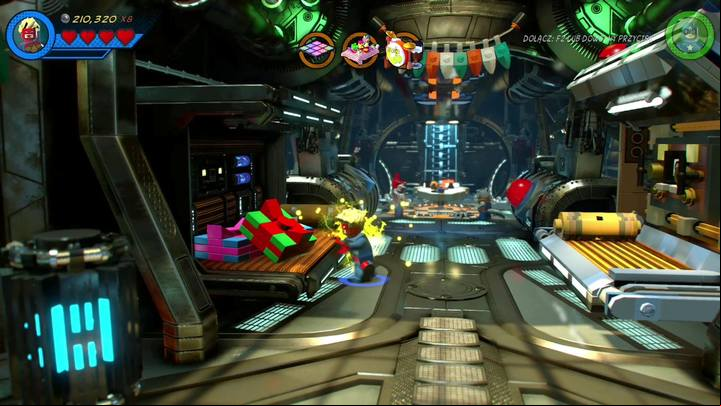 In the central part of the ship you can find presents lying on the left bed - Mission 9 - Dance Off, Bro | Gwenpools missions (the pink bricks) - Gwenpools missions - LEGO Marvel Super Heroes 2 Game Guide