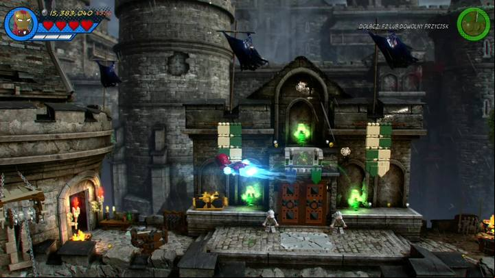 The fifth Minikit is on the castle wall - Mission 3 - Castle Hassle | Mission secrets - Mission secrets - LEGO Marvel Super Heroes 2 Game Guide