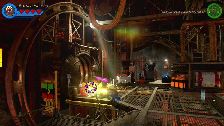 Destroy five carts with gold to get the first Minikit - Mission 4 - Whats Klaws is Minded | Mission secrets - Mission secrets - LEGO Marvel Super Heroes 2 Game Guide
