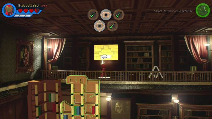 Minikit #6 is in the room on the left, on the first floor - Mission 8 - Rune to Maneuver | Mission secrets - Mission secrets - LEGO Marvel Super Heroes 2 Game Guide