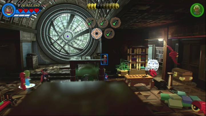Minikit #8 is in the room on the first floor - Mission 8 - Rune to Maneuver | Mission secrets - Mission secrets - LEGO Marvel Super Heroes 2 Game Guide