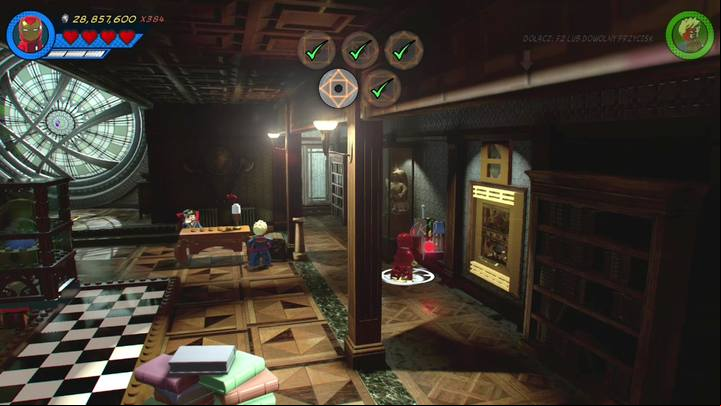 Minikit #9 is in the elevator - Mission 8 - Rune to Maneuver | Mission secrets - Mission secrets - LEGO Marvel Super Heroes 2 Game Guide