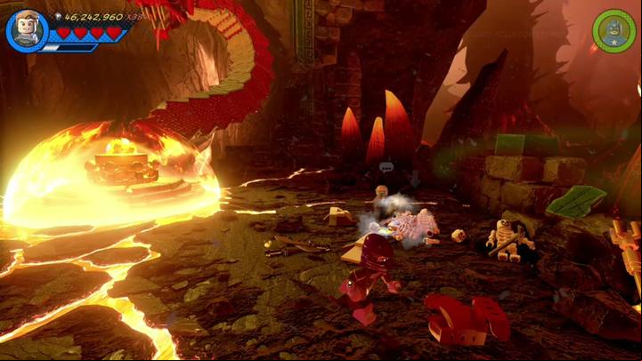 The last Minikit is on the right side of the arena - Mission 10 - Kun-Lun Konundrum | Mission secrets - Mission secrets - LEGO Marvel Super Heroes 2 Game Guide