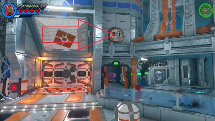 The fifth minikit is next to the fourth one - Mission 11 - Symbiote surprise | Mission secrets - Mission secrets - LEGO Marvel Super Heroes 2 Game Guide
