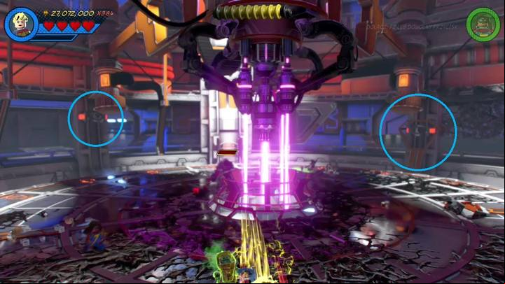 The eighth minikit is in the last part of the location - Mission 11 - Symbiote surprise | Mission secrets - Mission secrets - LEGO Marvel Super Heroes 2 Game Guide
