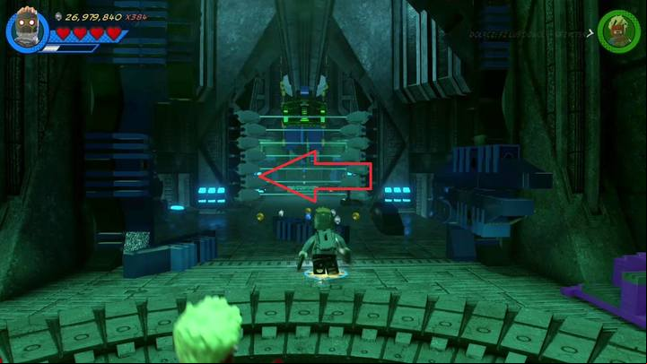 The third urn is in the place shown on the picture - Mission 12 - Kree-Search and Development | Mission secrets - Mission secrets - LEGO Marvel Super Heroes 2 Game Guide