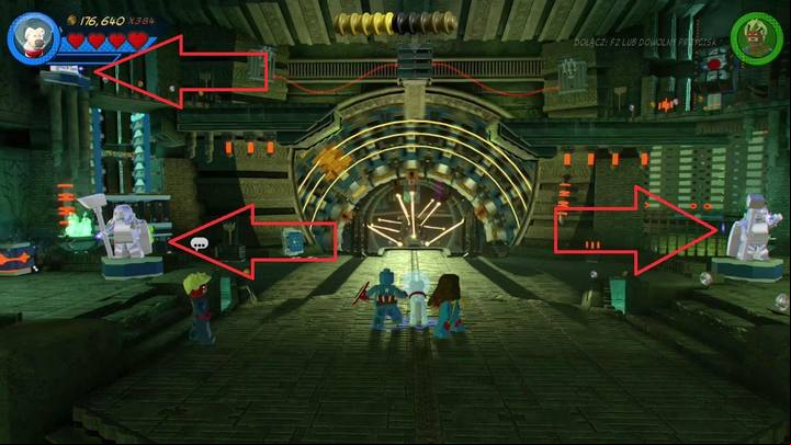 You will get the first minikit when you destroy five silver statues shown on the picture - Mission 14 - Halo, is it Kree Youre Looking For | Mission secrets - Mission secrets - LEGO Marvel Super Heroes 2 Game Guide