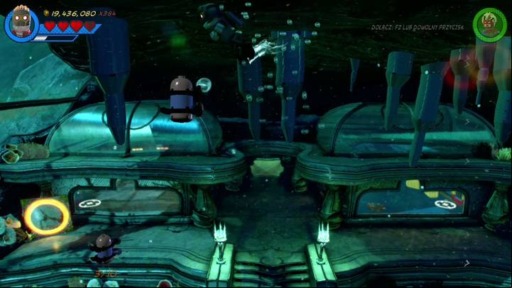 The fourth minikit is hanging under the ceiling - Mission 16 - Torg-Nado | Mission secrets - Mission secrets - LEGO Marvel Super Heroes 2 Game Guide