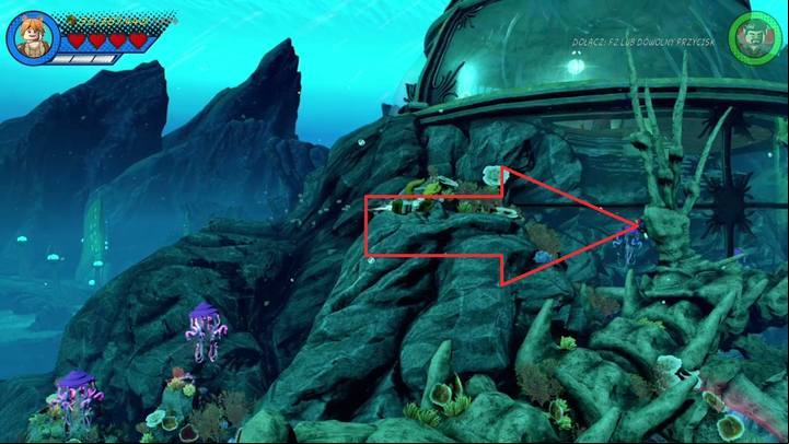 The ninth minikit is behind the rock, in the place shown on the picture - Mission 16 - Torg-Nado | Mission secrets - Mission secrets - LEGO Marvel Super Heroes 2 Game Guide