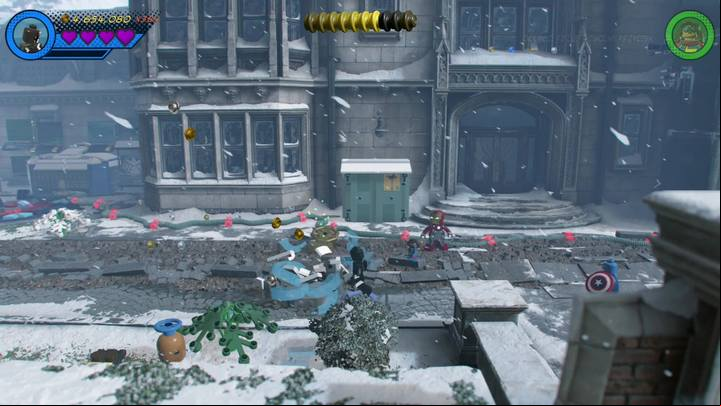 First destroy the glass container in the middle - Mission 18 - The Road to Knowhere | Mission secrets - Mission secrets - LEGO Marvel Super Heroes 2 Game Guide