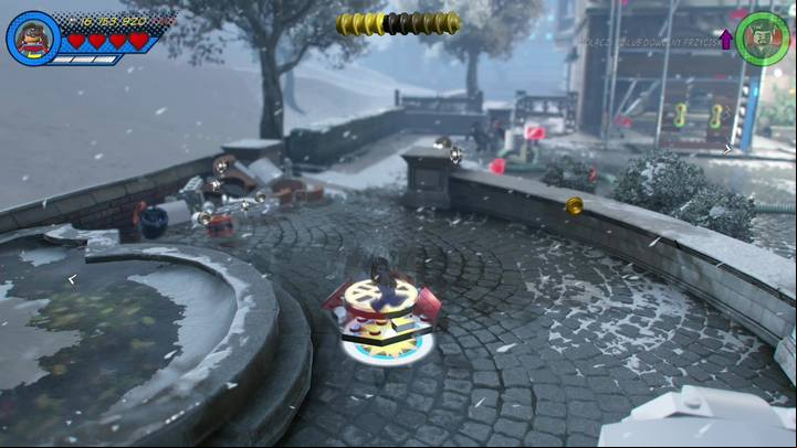 The seventh minikit can be collected in the second part of the mission - Mission 18 - The Road to Knowhere | Mission secrets - Mission secrets - LEGO Marvel Super Heroes 2 Game Guide