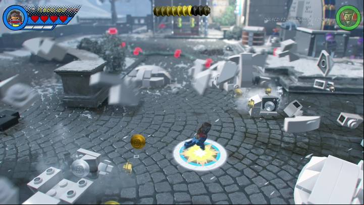 The eighth minikit is near the seventh one - Mission 18 - The Road to Knowhere | Mission secrets - Mission secrets - LEGO Marvel Super Heroes 2 Game Guide