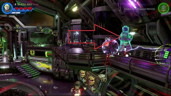 The fourth one is in the second part of the facility, on the right side, on the balcony - Mission 19 - On Board the Sword | Mission secrets - Mission secrets - LEGO Marvel Super Heroes 2 Game Guide