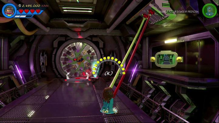 The third minikit is in the container under the ceiling, in the place where you start the mission - Mission 19 - On Board the Sword | Mission secrets - Mission secrets - LEGO Marvel Super Heroes 2 Game Guide