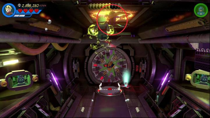 The fourth minikit is in the same place as minikit number three - Mission 19 - On Board the Sword | Mission secrets - Mission secrets - LEGO Marvel Super Heroes 2 Game Guide
