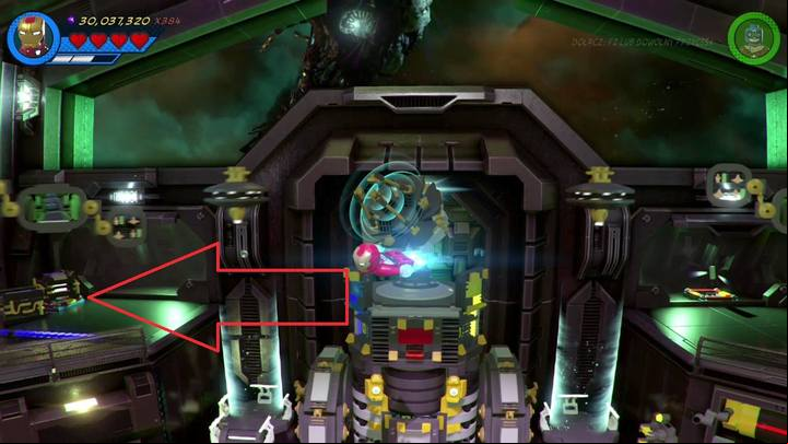 The location of the bars is shown on the above picture - Mission 19 - On Board the Sword | Mission secrets - Mission secrets - LEGO Marvel Super Heroes 2 Game Guide