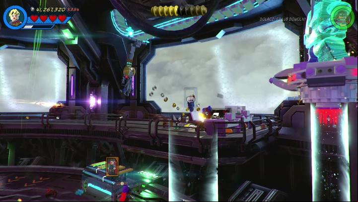 Go on the balcony on the right side and destroy all computers located there - Mission 19 - On Board the Sword | Mission secrets - Mission secrets - LEGO Marvel Super Heroes 2 Game Guide