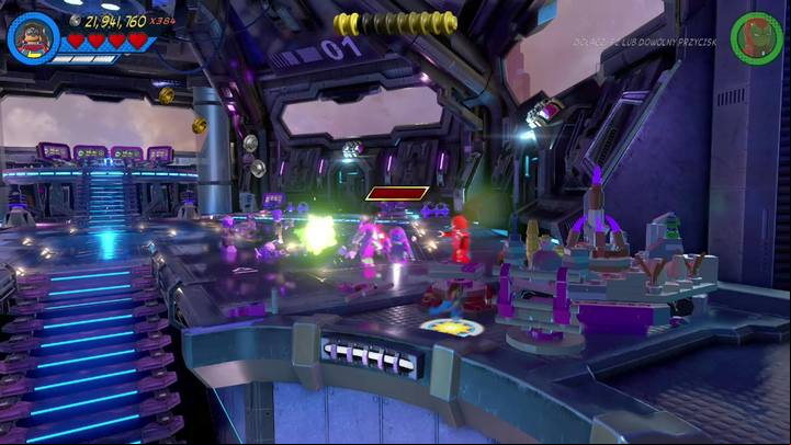 The sixth minikit is in the room where you will fight Kang - Mission 20 - Out of Time | Mission secrets - Mission secrets - LEGO Marvel Super Heroes 2 Game Guide