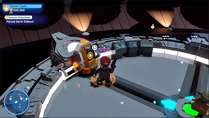 After losing his second health bar Sidious will flee to a different, distant platform - LEGO Skywalker Saga: Darth Sidious (Emperor Palpatine) - boss, how to beat? - Bosses - LEGO Skywalker Saga Guide
