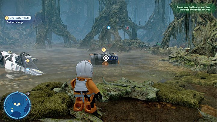 After an emergency landing on the Dragonsnake Bog, you will receive a task to build a camp - LEGO Skywalker Saga: Hibernation Station - walkthrough - Episode 5 - The Empire Strikes Back - LEGO Skywalker Saga Guide