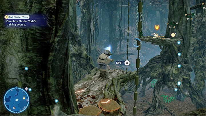 Positioning the crates correctly will allow you to jump on them and start climbing - LEGO Skywalker Saga: Hibernation Station - walkthrough - Episode 5 - The Empire Strikes Back - LEGO Skywalker Saga Guide