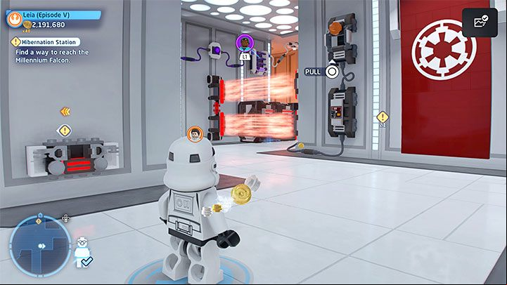 During the search for the officer, you will come across an energy barrier - LEGO Skywalker Saga: Hibernation Station - walkthrough - Episode 5 - The Empire Strikes Back - LEGO Skywalker Saga Guide