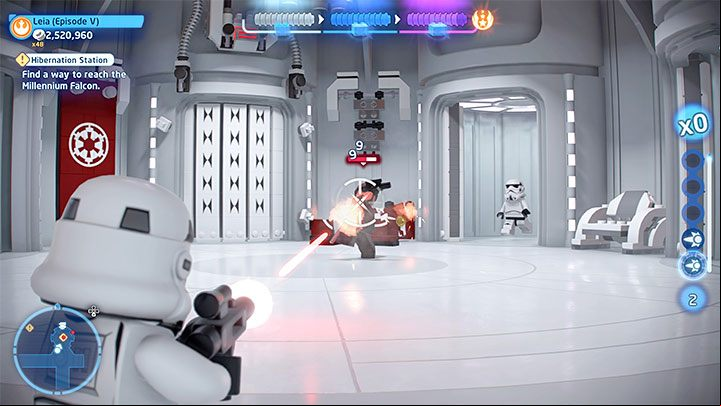 The officer you are looking for will be standing at the end of one of the eastern corridors - LEGO Skywalker Saga: Hibernation Station - walkthrough - Episode 5 - The Empire Strikes Back - LEGO Skywalker Saga Guide