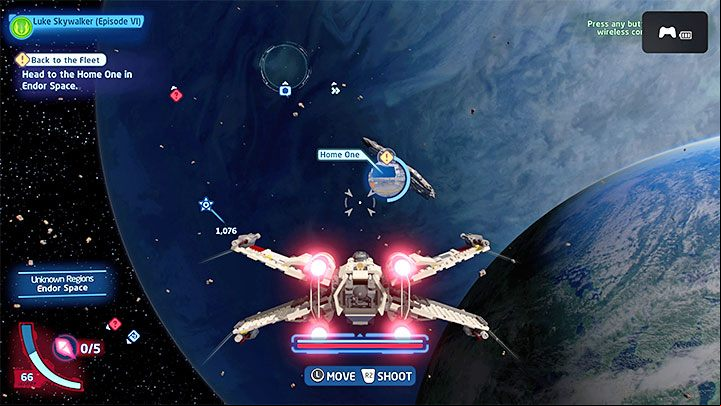 Home One is your next destination - LEGO Skywalker Saga: Endor the Line - walkthrough - Episode 6 - Return of the Jedi - LEGO Skywalker Saga Guide