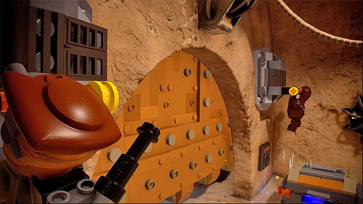 Go back to the closed door, break the objects nearby and use them to build the levers - LEGO Skywalker Saga: A Plan to Save Han - walkthrough - Episode 6 - Return of the Jedi - LEGO Skywalker Saga Guide