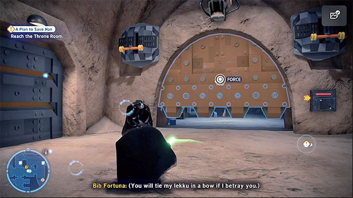 You'll now arrive at the place you already know - the one where you previously built the two levers - LEGO Skywalker Saga: A Plan to Save Han - walkthrough - Episode 6 - Return of the Jedi - LEGO Skywalker Saga Guide
