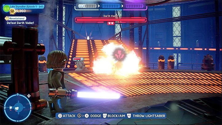 You fight as Luke Skywalker (R2-D2 will only help with some puzzles) - LEGO Skywalker Saga: Darth Vader - boss, how to beat? - Bosses - LEGO Skywalker Saga Guide