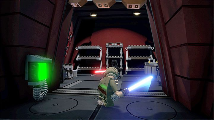 You will reach a corridor with 4 side rooms - LEGO Skywalker Saga: Darth Vader - boss, how to beat? - Bosses - LEGO Skywalker Saga Guide