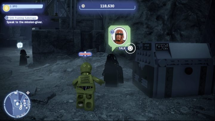 As a Protocol Droid, talk to the NPC and accept the task - LEGO Skywalker Saga: Sith Training Sabotage - walkthrough - Exegol - Sith Citadel - LEGO Skywalker Saga Guide