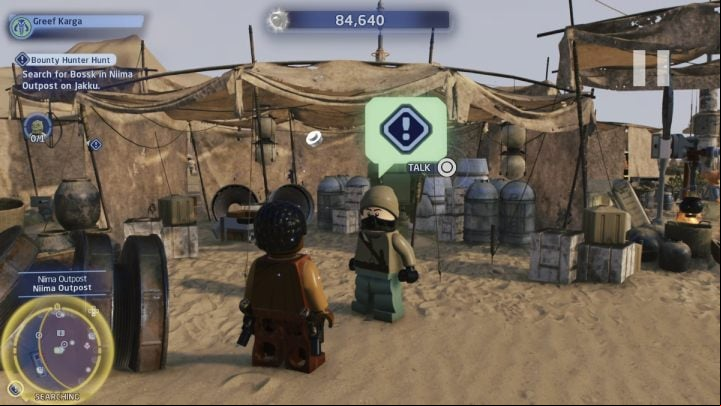 Talk to the woman standing near the landing field and go to the next search area - LEGO Skywalker Saga: Bounty Hunter Hunt - walkthrough - Coruscant - federal district - LEGO Skywalker Saga Guide