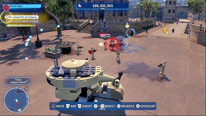 You will meet Theed Palace Guard, who will ask the heroes to repair the tank - LEGO Skywalker Saga: Theed - a list of all puzzles (part 2) - Naboo - LEGO Skywalker Saga Guide