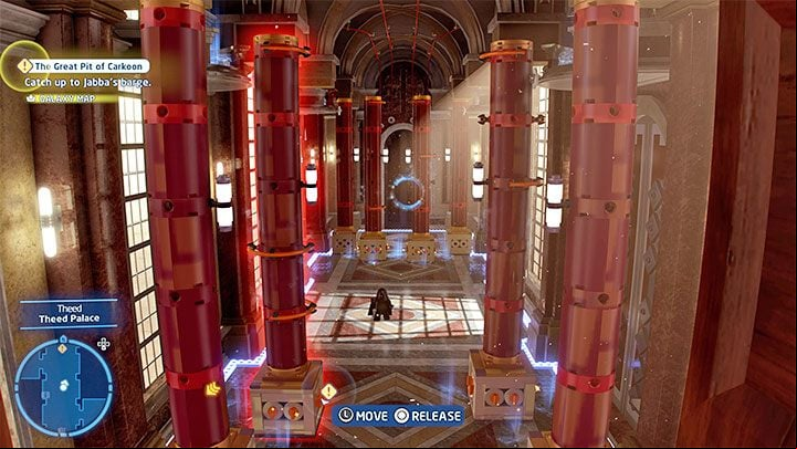Your task will be to unlock the entrance to the southern hall of the palace - LEGO Skywalker Saga: Theed - a list of all puzzles (part 2) - Naboo - LEGO Skywalker Saga Guide