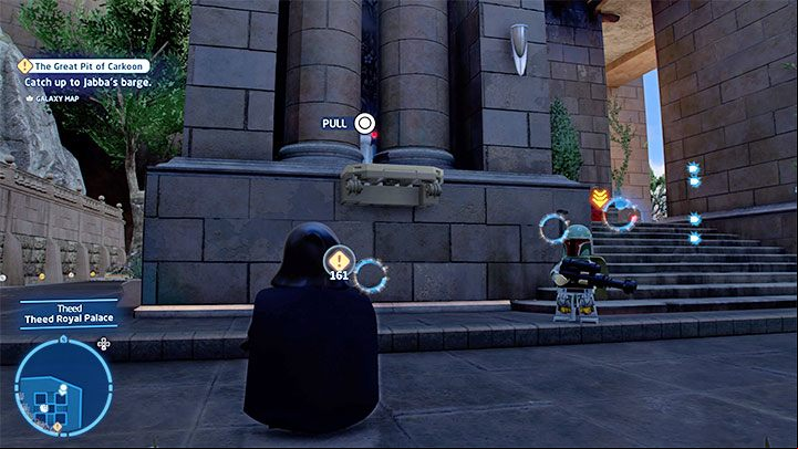 Choose any character that can use the Force and examine the construction with the collectible in more detail - LEGO Skywalker Saga: Theed - a list of all puzzles (part 2) - Naboo - LEGO Skywalker Saga Guide