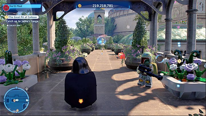 Inside the building, you need to destroy the 2 large paintings on the walls that are hiding the levers (screenshot no - LEGO Skywalker Saga: Theed - a list of all puzzles (part 2) - Naboo - LEGO Skywalker Saga Guide