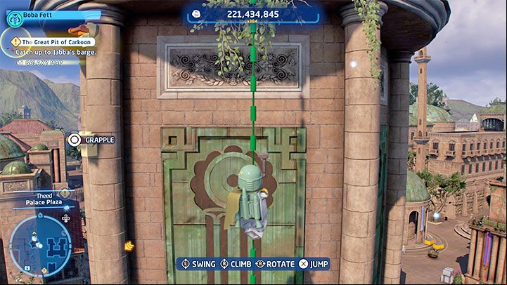 Choose any character with the ability to pull themselves with a grappling hook - LEGO Skywalker Saga: Theed - a list of all puzzles (part 2) - Naboo - LEGO Skywalker Saga Guide