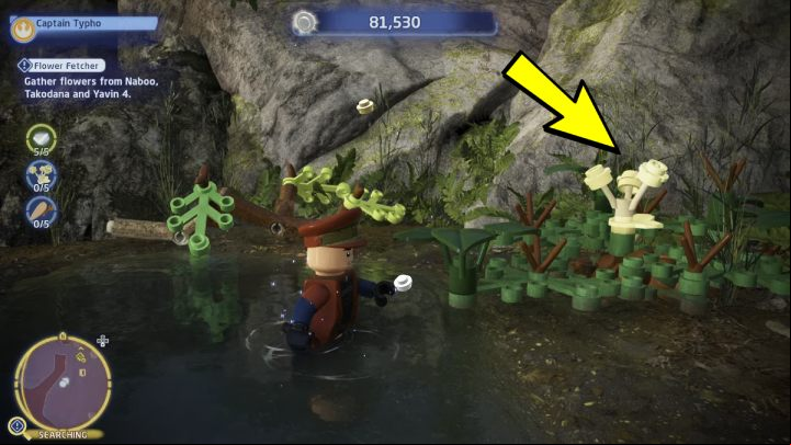 Head out on Naboo to Lake Paonga - LEGO Skywalker Saga: Flower Fetcher - walkthrough - Endor - the ewok village - LEGO Skywalker Saga Guide