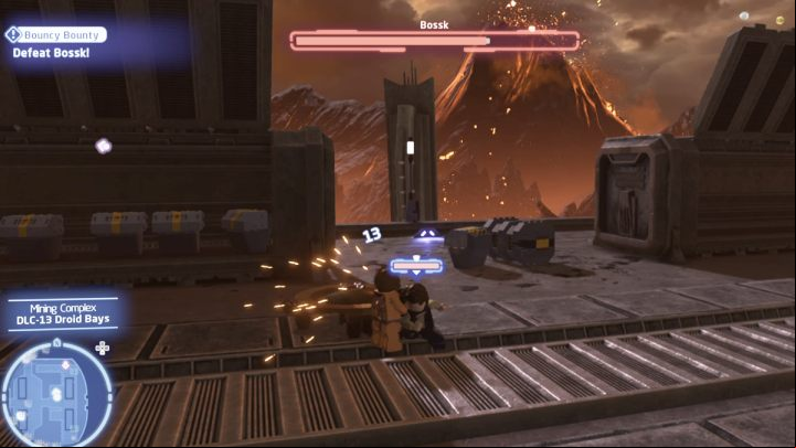 Go to the search area and talk to a Mustafarian who will tell you where Bossk is - LEGO Skywalker Saga: Bouncy Bounty - walkthrough - Jakku - Niima Settlement - LEGO Skywalker Saga Guide