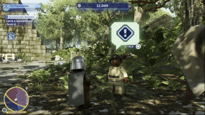 Go to the search area in the north-west part of the forest and talk to the woman standing by the tree - LEGO Skywalker Saga: Woolamander Business - walkthrough - Kamino - the city of Tipoca - LEGO Skywalker Saga Guide