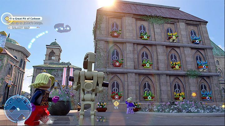 The correct order of the pots for the left building is - LEGO Skywalker Saga: Theed - list of all puzzles - Naboo - LEGO Skywalker Saga Guide