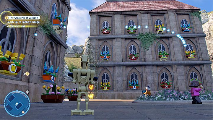 The correct order of the pots for the middle building is - LEGO Skywalker Saga: Theed - list of all puzzles - Naboo - LEGO Skywalker Saga Guide