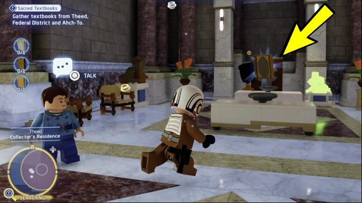 Leave the room, go to the search area and enter the mansion - LEGO Skywalker Saga: Sacred Textbooks - walkthrough - Naboo - Theed - LEGO Skywalker Saga Guide